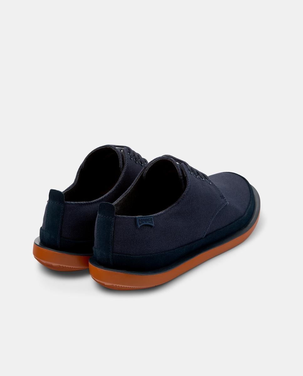 Sapatos de Cordões Wagon com Atacadores Azul-marinho-3