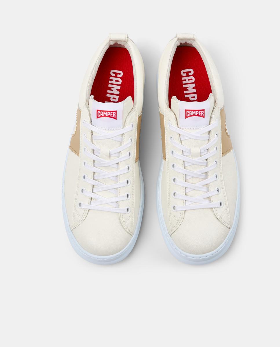 Sapatilhas de Pele Runner Four com Atacadores Branco-2