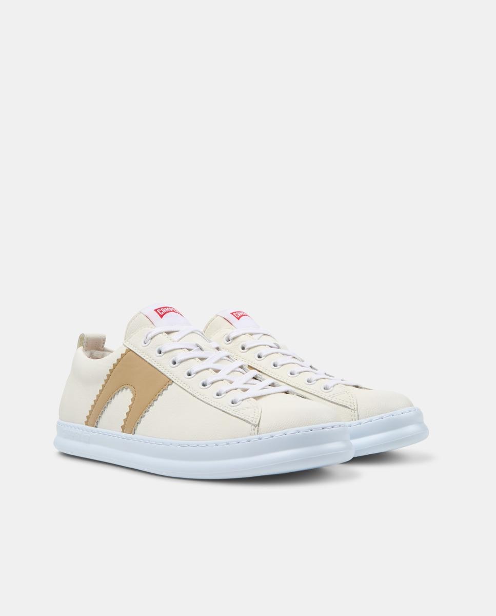 Sapatilhas de Pele Runner Four com Atacadores Branco-5