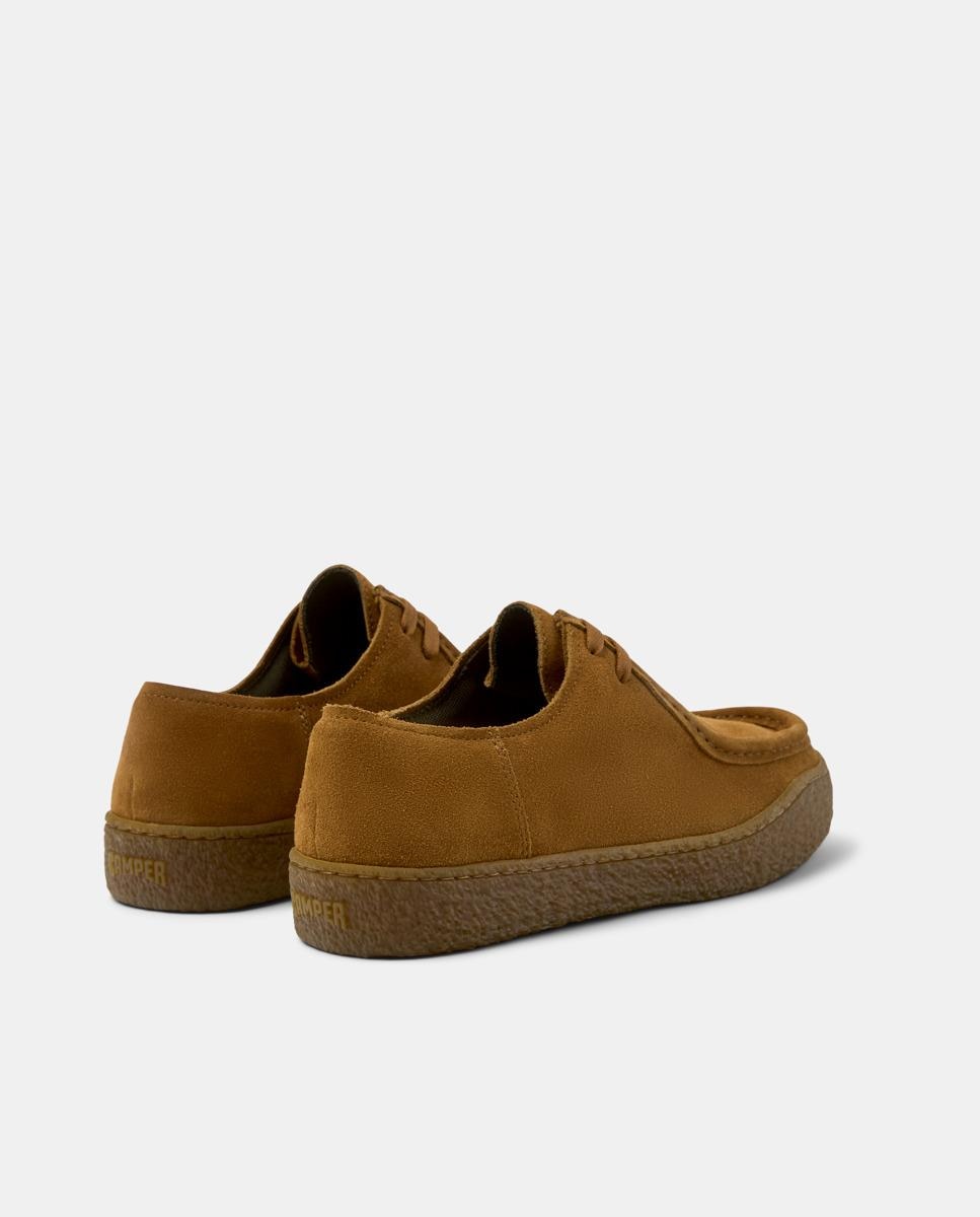 Sapatos de Atacadores Peu Terreno de Pele Castanho-claro-3