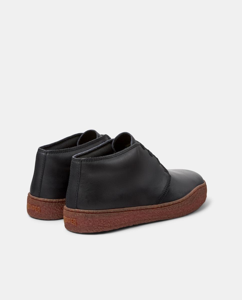 Sapatos de Atacadores Peu Terreno de Pele Preto-3