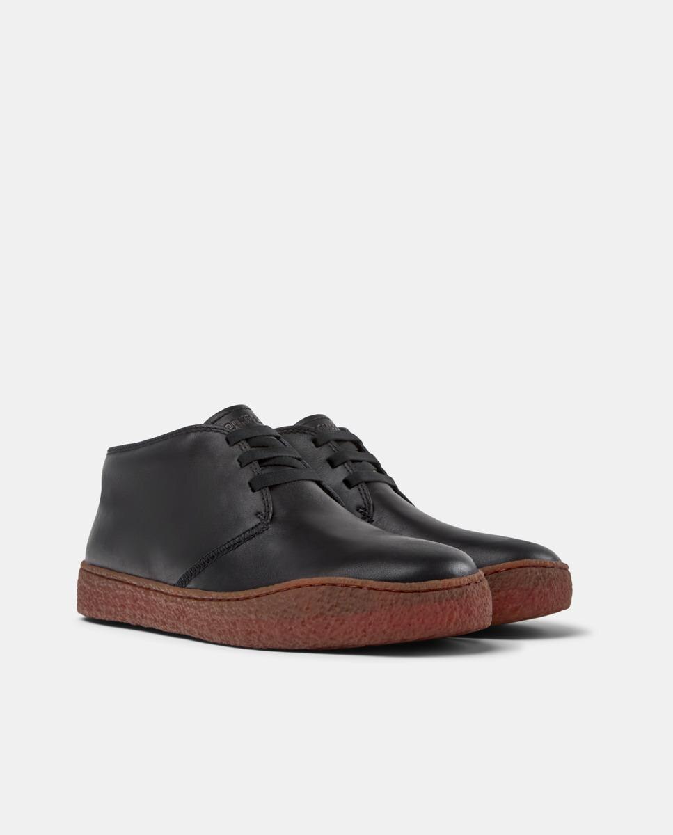 Sapatos de Atacadores Peu Terreno de Pele Preto-5