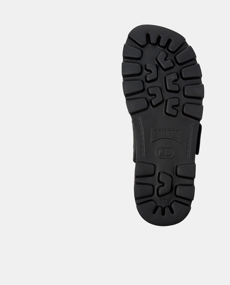 Sandálias Rasas Brutus de Pele Branco / Preto-4