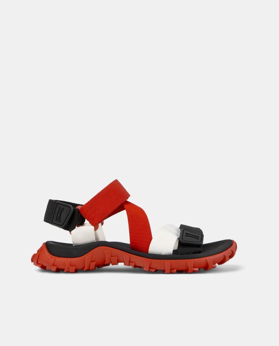 Sandálias Rasas Drift Trail com Velcro Preto / Vermelho-1