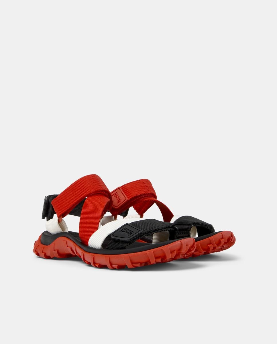 Sandálias Rasas Drift Trail com Velcro Preto / Vermelho-2