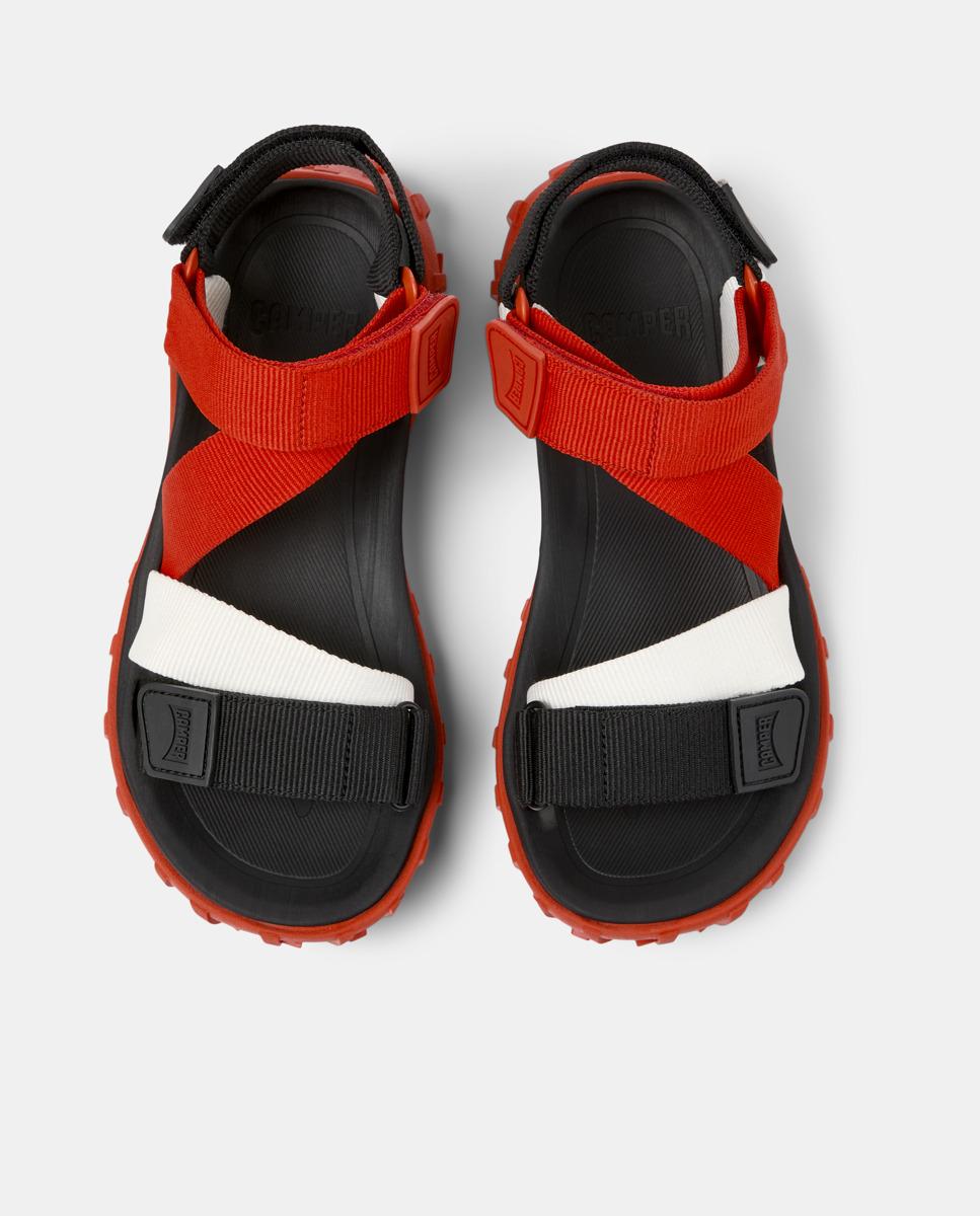 Sandálias Rasas Drift Trail com Velcro Preto / Vermelho-3