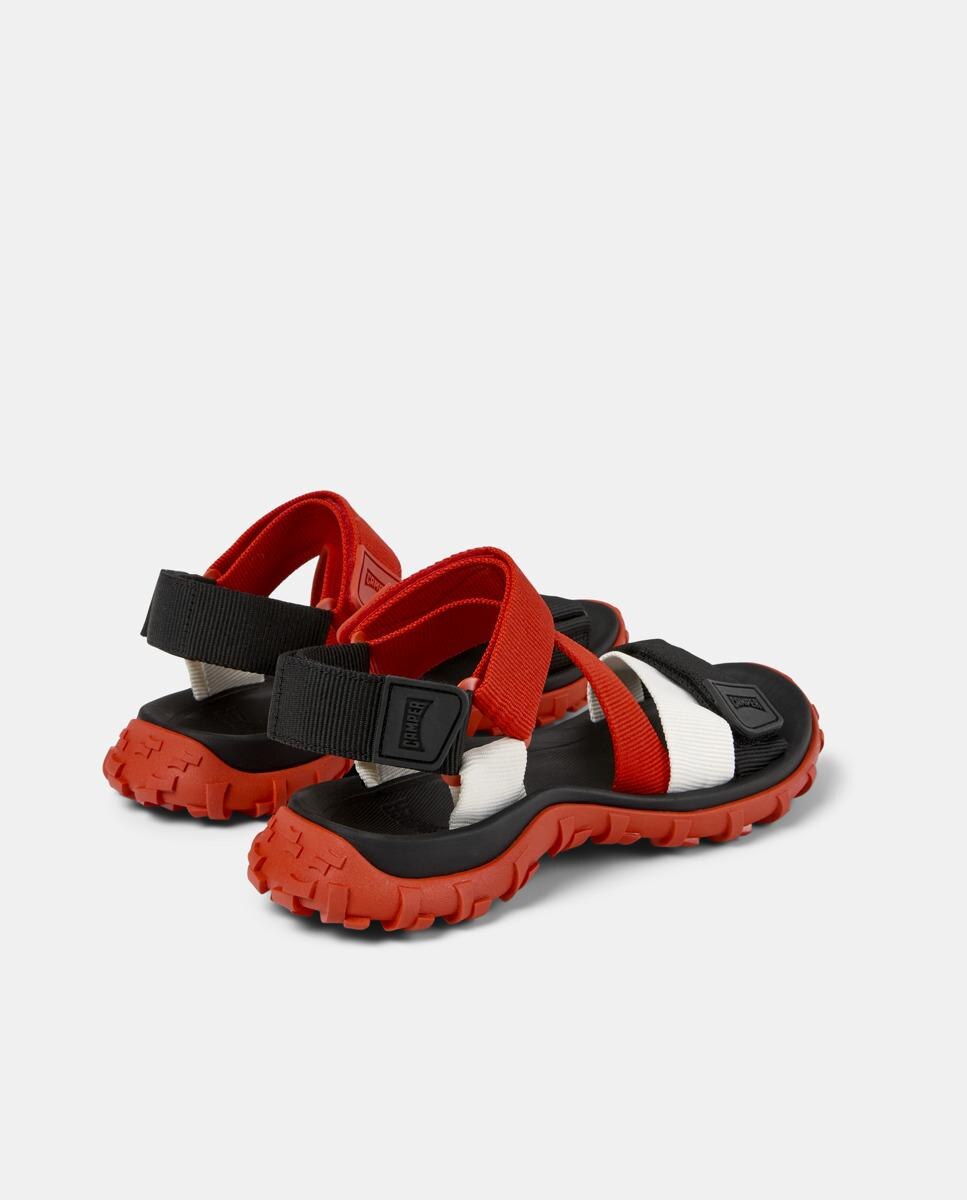 Sandálias Rasas Drift Trail com Velcro Preto / Vermelho-4
