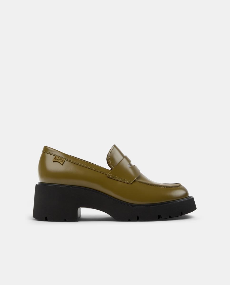 Mocassins Milah de Salto Verde Azeitona-1