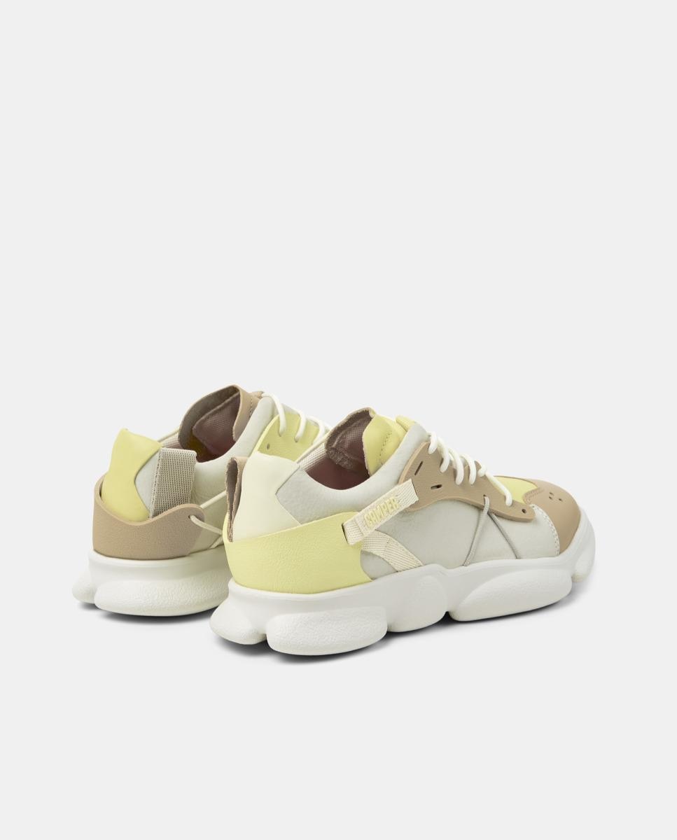 Sapatilhas de Pele Karst Twins com Atacadores Branco-3