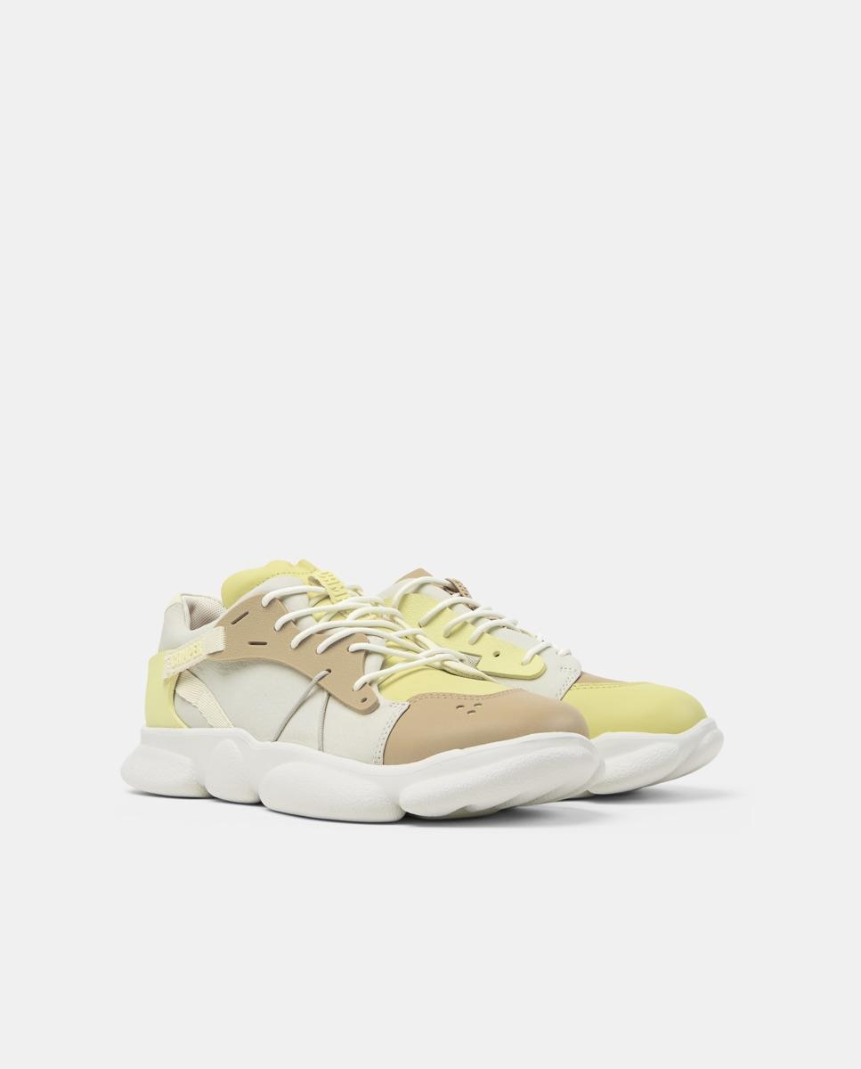 Sapatilhas de Pele Karst Twins com Atacadores Branco-5