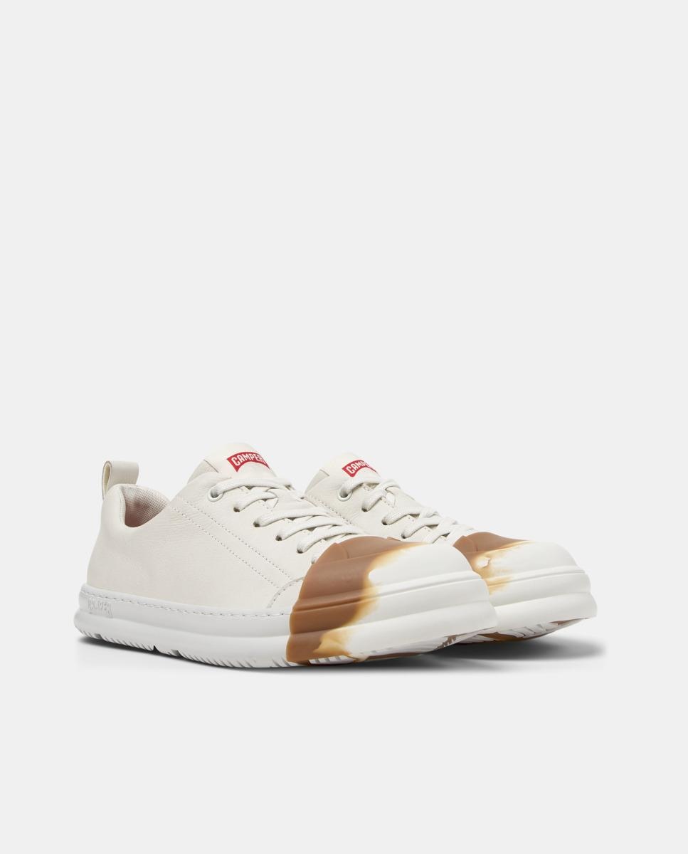 Sapatos de Cordões Junction Runner de Pele Branco-5