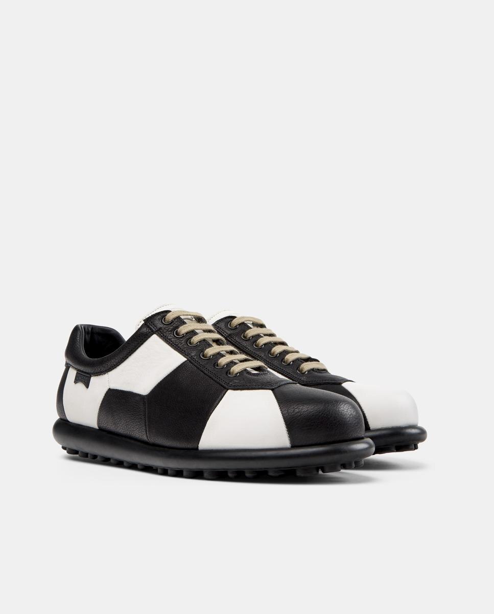 Sapatilhas de Pele Pelotas Ariel Hella Twins com Atacadores Preto / Branco-2