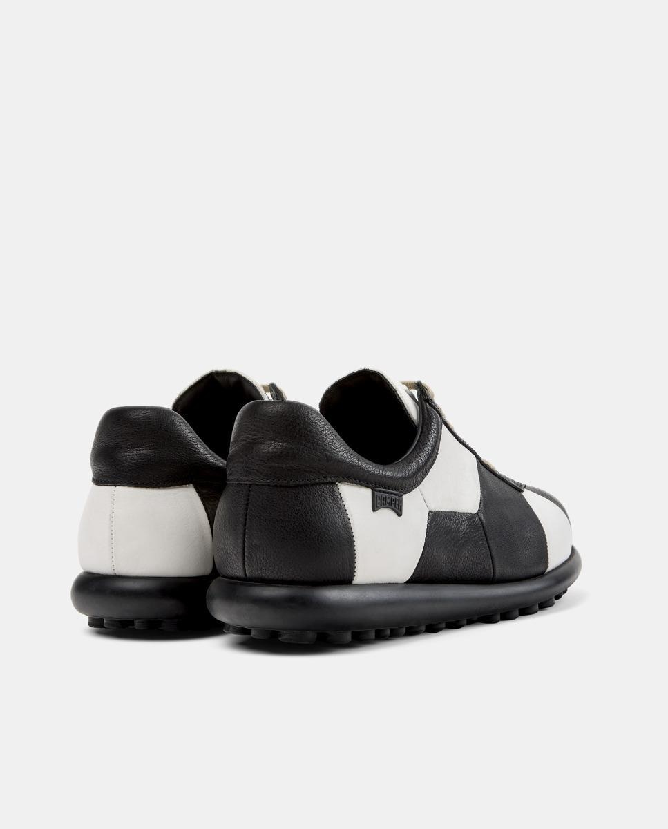 Sapatilhas de Pele Pelotas Ariel Hella Twins com Atacadores Preto / Branco-4