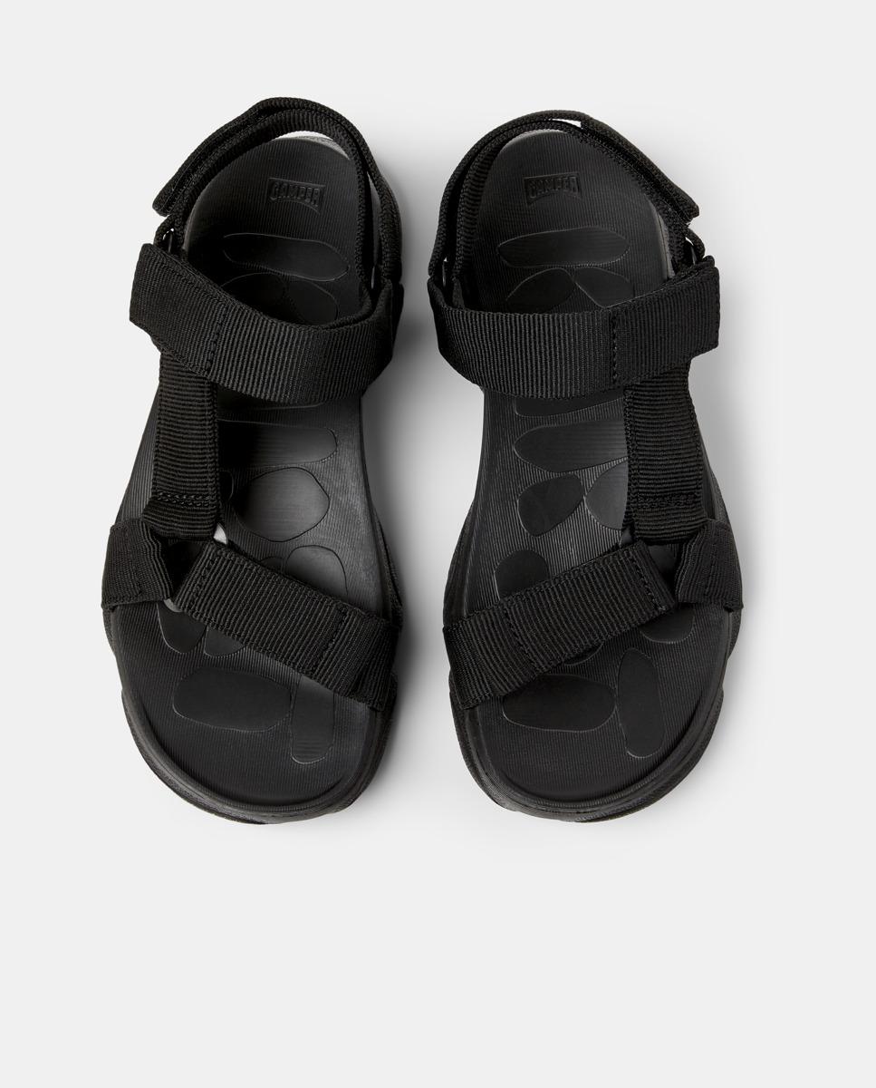 Sandálias Rasas Karst Sandal com Velcro Preto-2