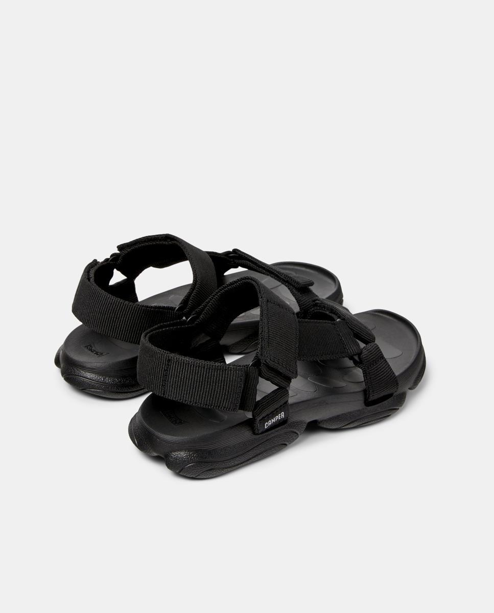 Sandálias Rasas Karst Sandal com Velcro Preto-3