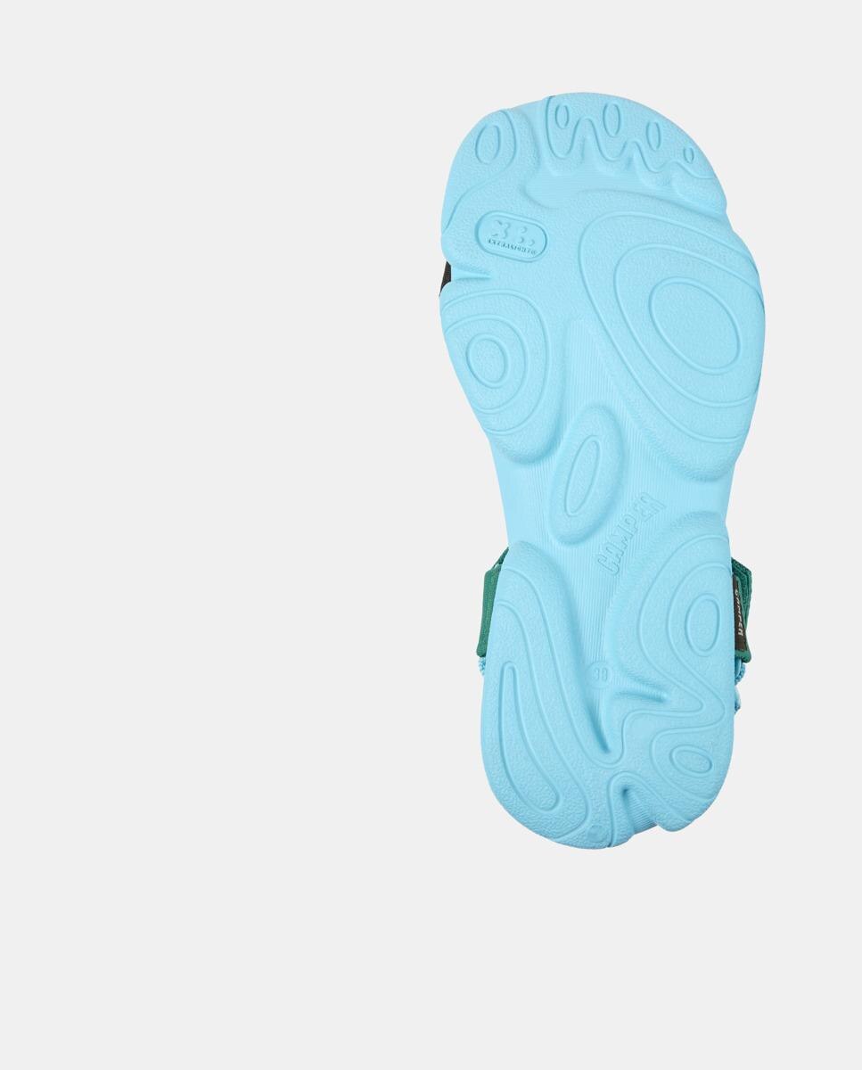Sandálias Rasas Karst com Velcro Azul / Verde-5