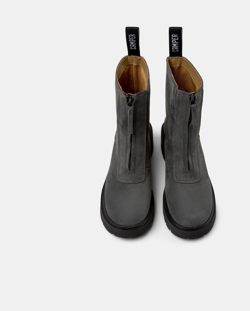 Botas Milah de Pele Cinzento-2