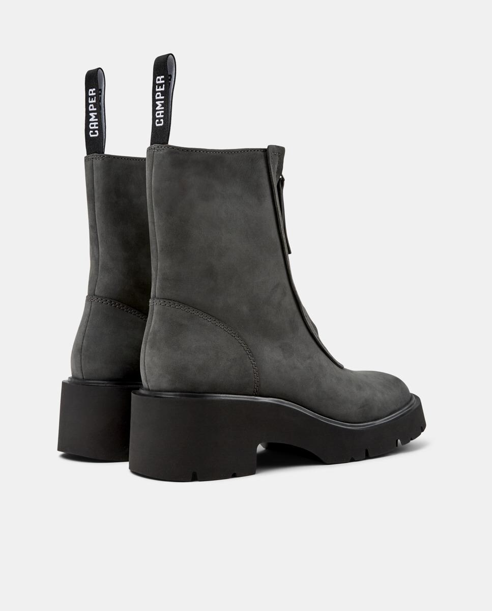 Botas Milah de Pele Cinzento-3