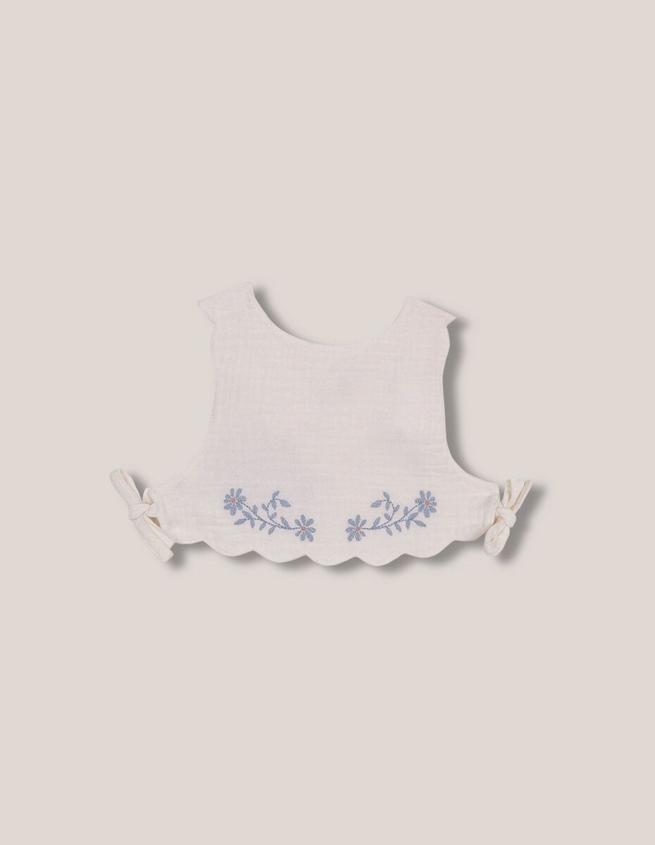 Babete de Bebé com Forma de Coletezinho com Bordados Roxo-1