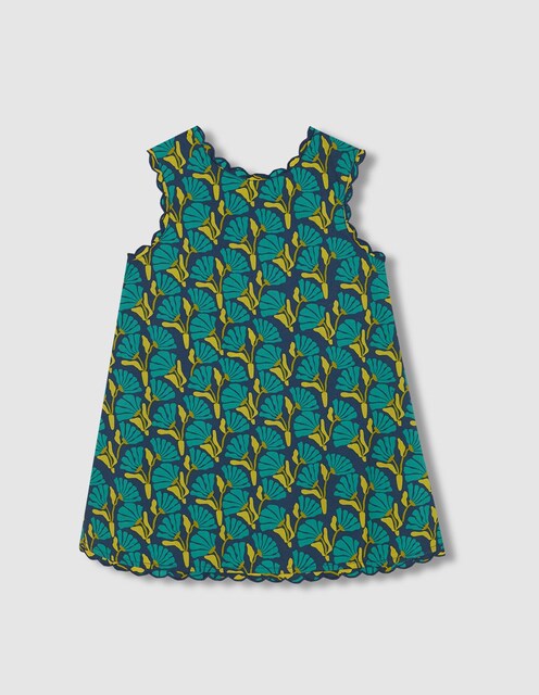 Imagem 0 de Vestido Infantil Estampado com Decote Nas Costas