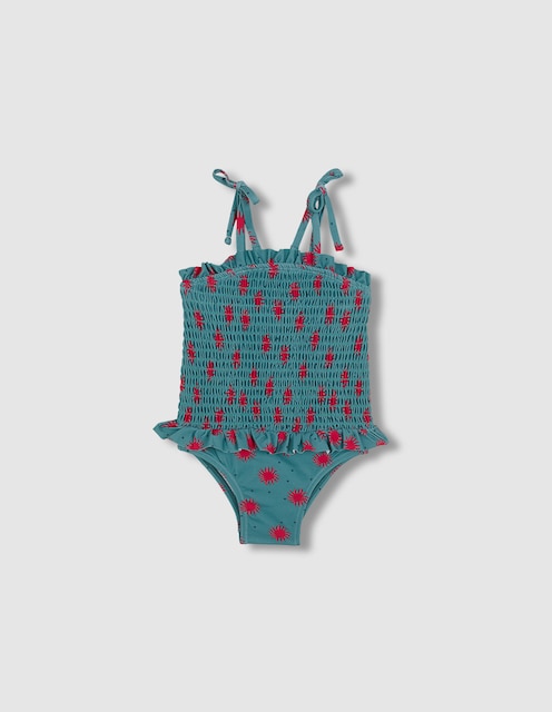 Imagem 0 de Fato de Banho de Bebé com Estampado Smock