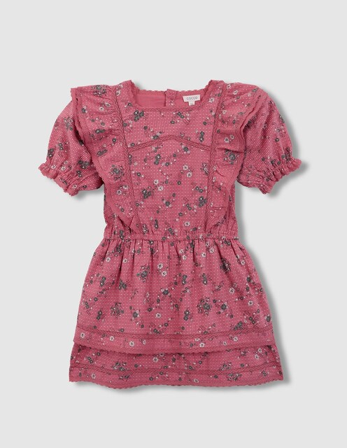 Imagem 0 de Vestido de Flores com Folhos