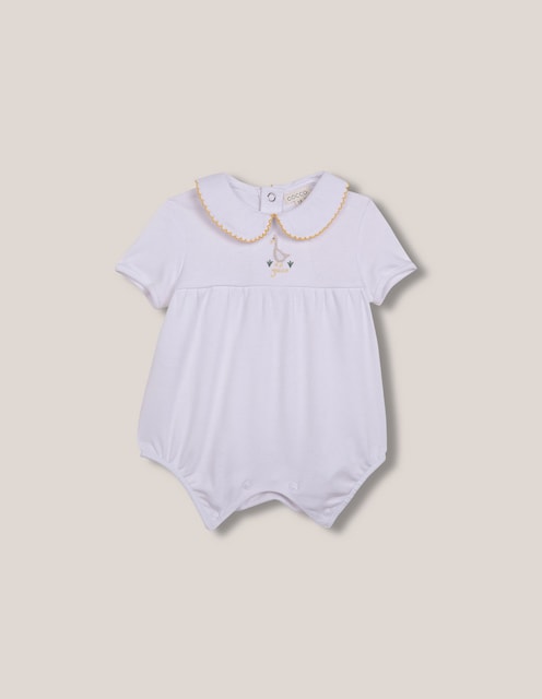Imagem 0 de Pijama Macacão de Bebé Curto com Bordado de Pato