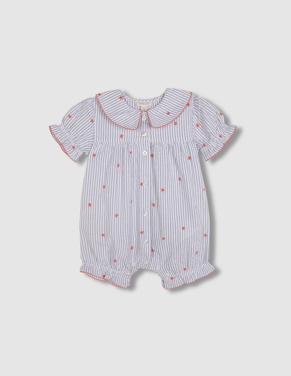 Pijama em tecido frizado com Estrelinhas Multicolor-3