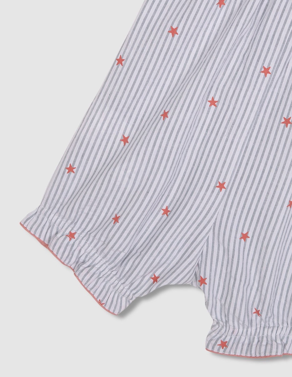 Pijama em tecido frizado com Estrelinhas Multicolor-6