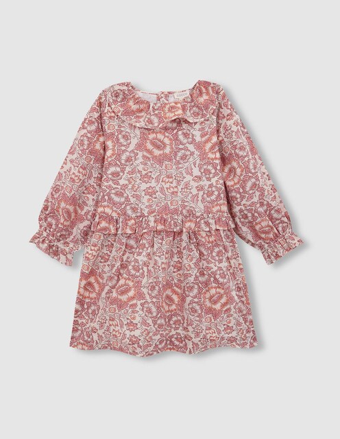 Imagem 0 de Vestido Estampado com Folhos