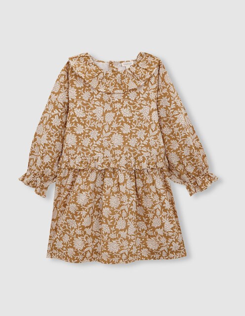 Imagem 0 de Vestido Estampado com Folhos