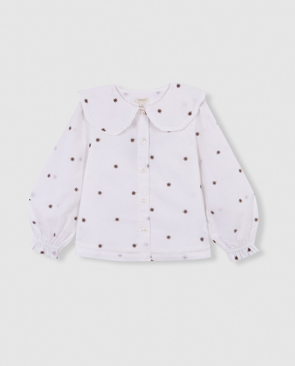 Blusa Infantil Flores Branco-1
