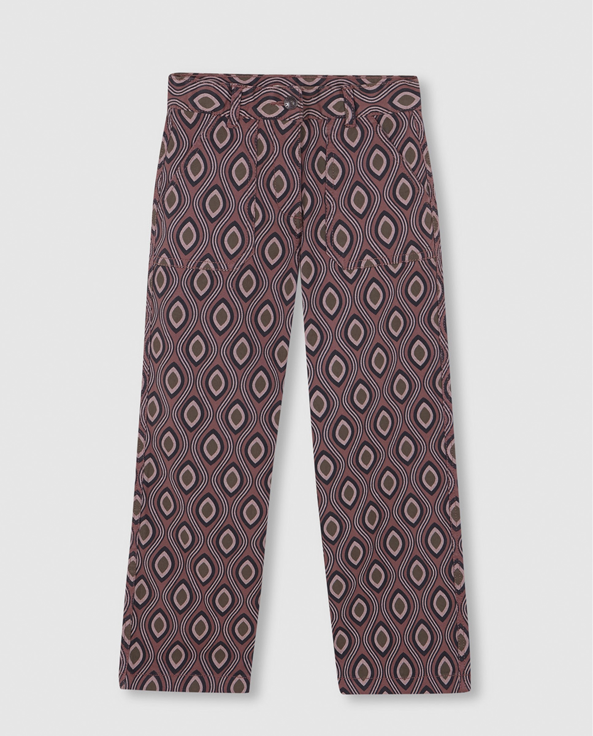 Imagem 0 de Calças Infantil de Sarja Estampadas em Roxo