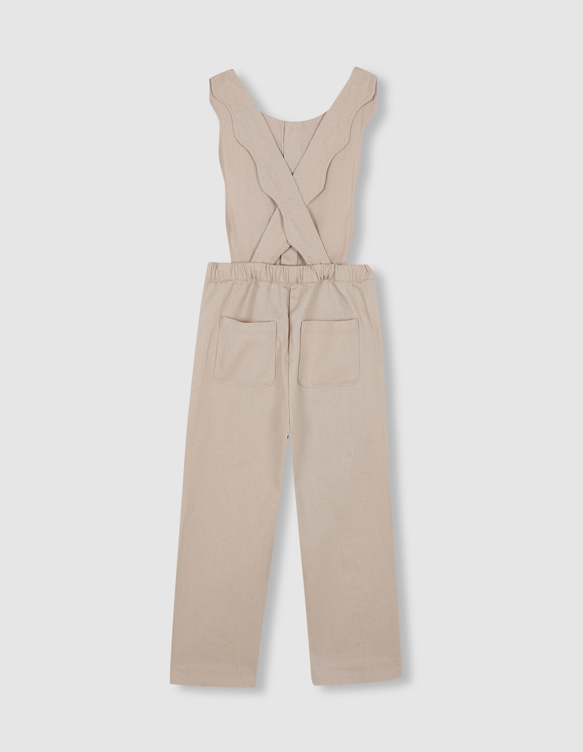 Macacão com Costuras Onduladas Pedra-2