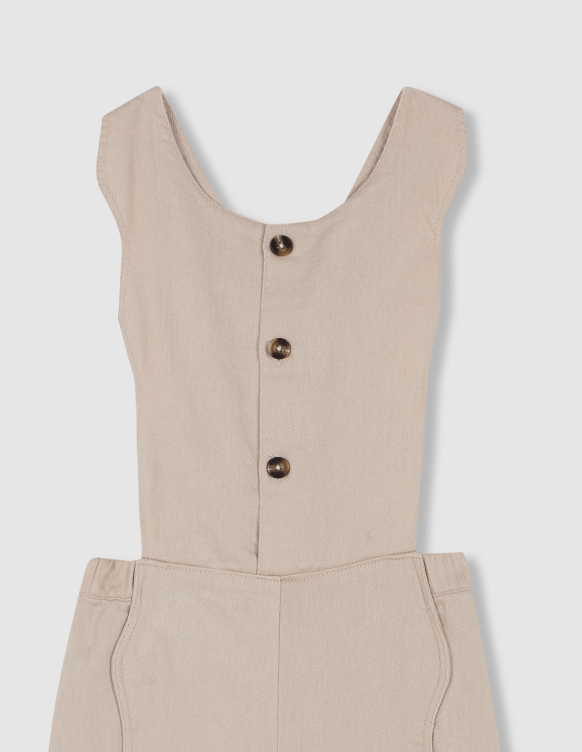 Macacão com Costuras Onduladas Pedra-3