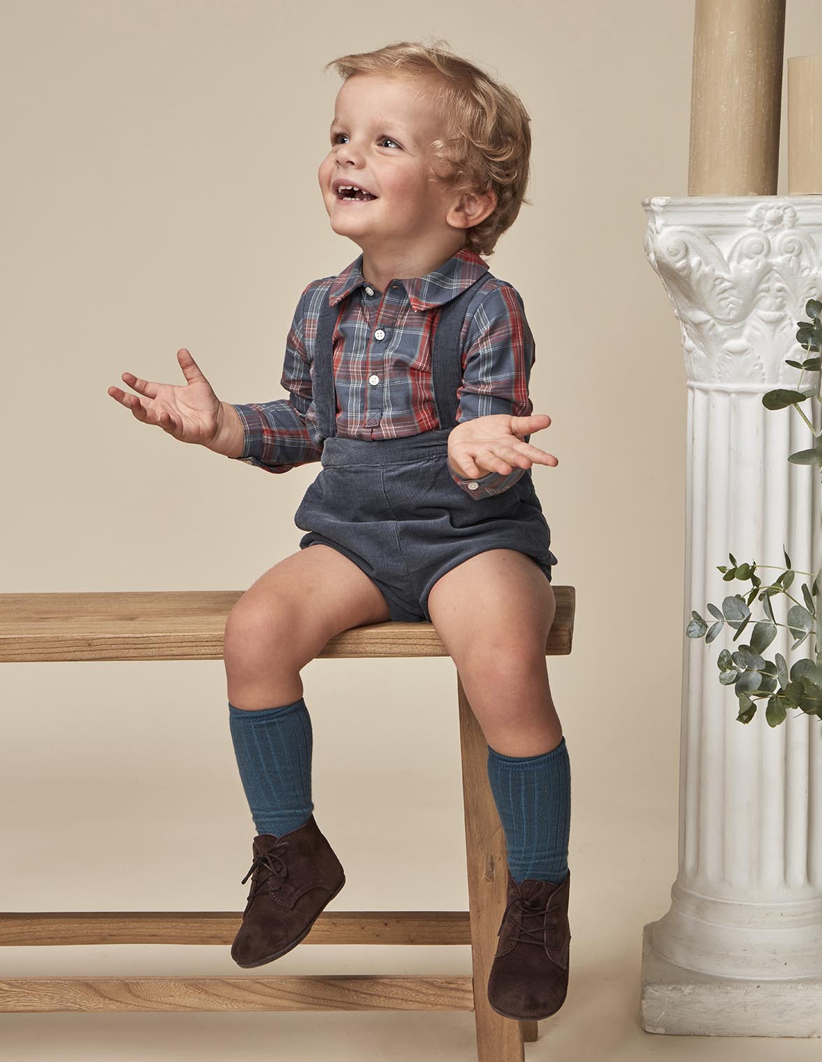 Imagem 0 de Camisa para Bebé Aos Quadrados Tartan