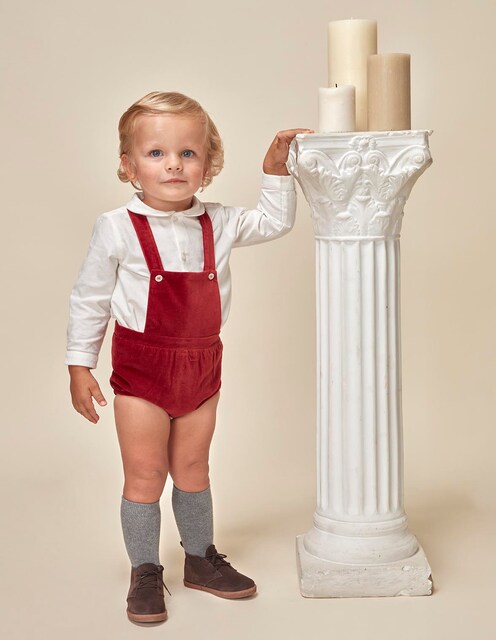 Imagem 0 de Macacão Curto para Bebé de Veludo