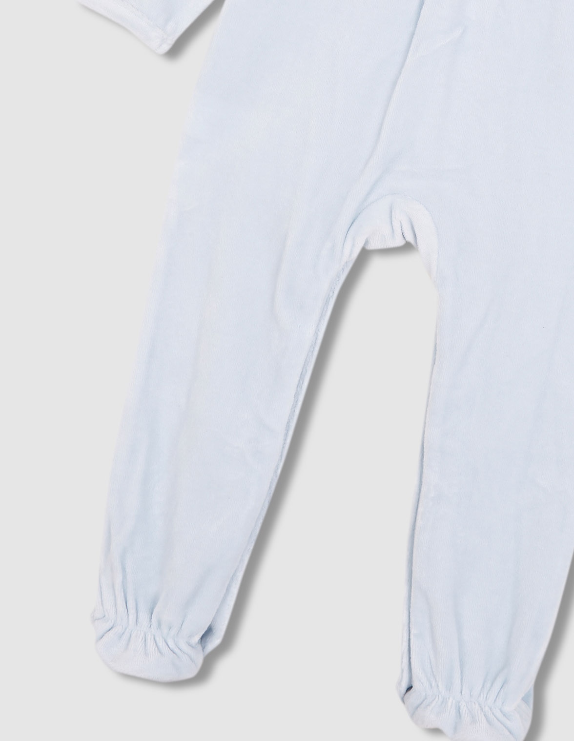 Pijama de Bebé de Velour Azul-4