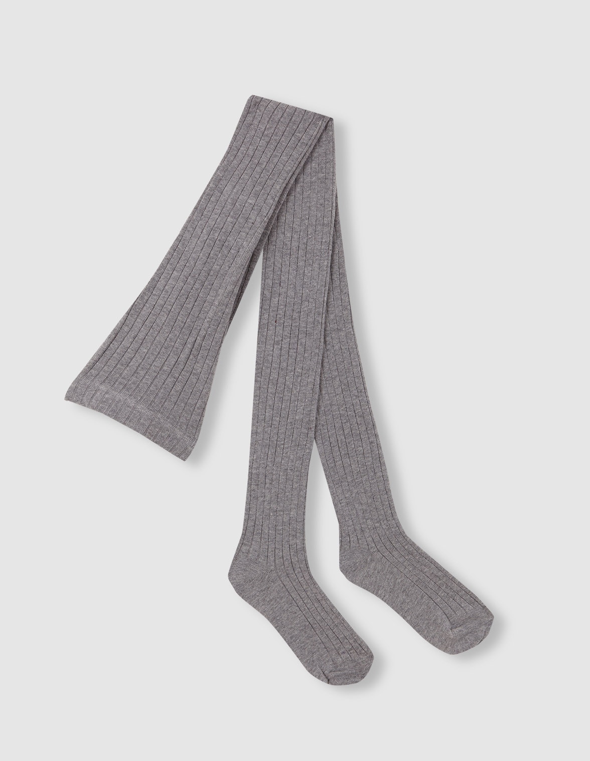 Collants Básicos de Canelado Cinzento-claro-1