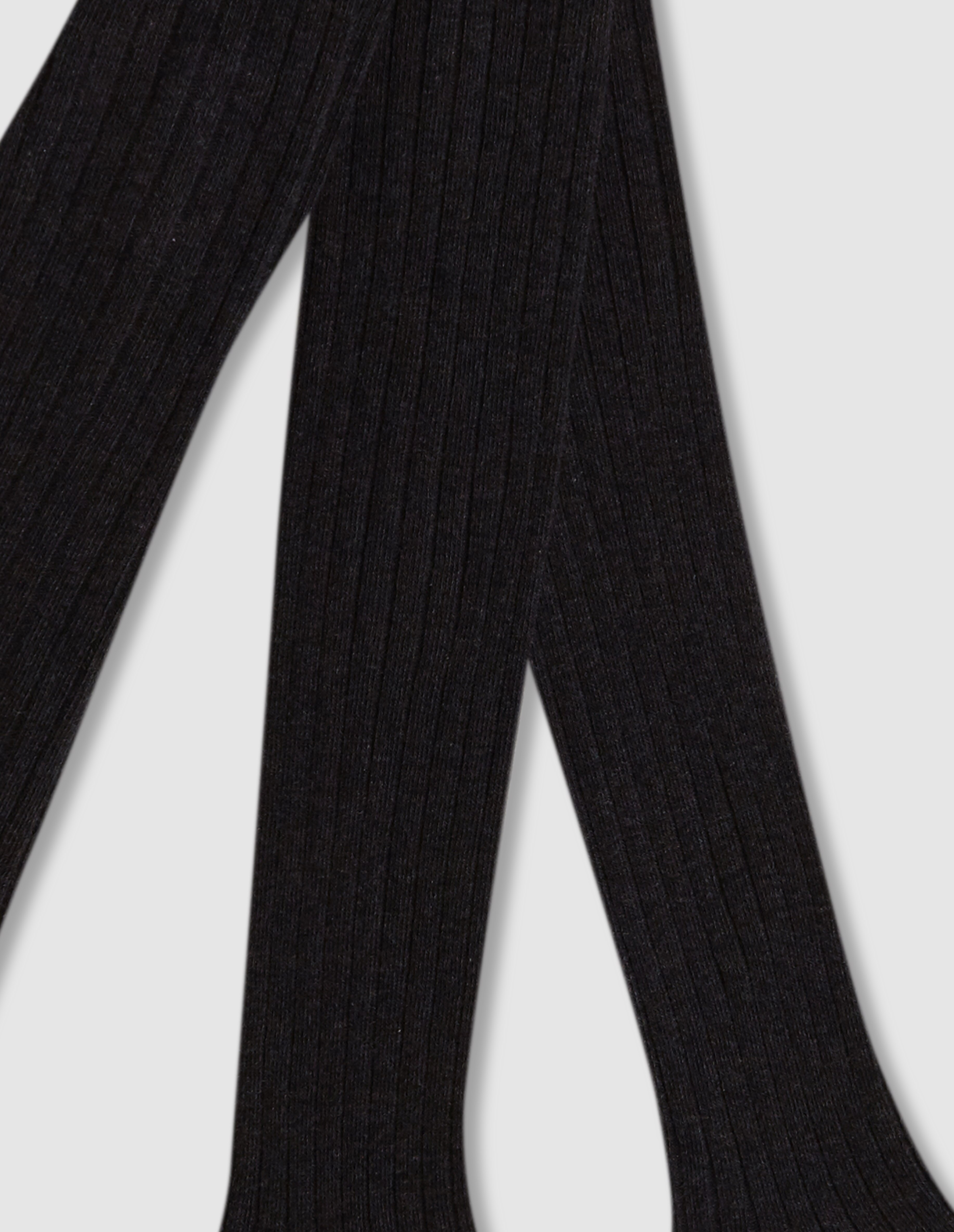 Collants Básicos de Canelado Cinzento-escuro-2