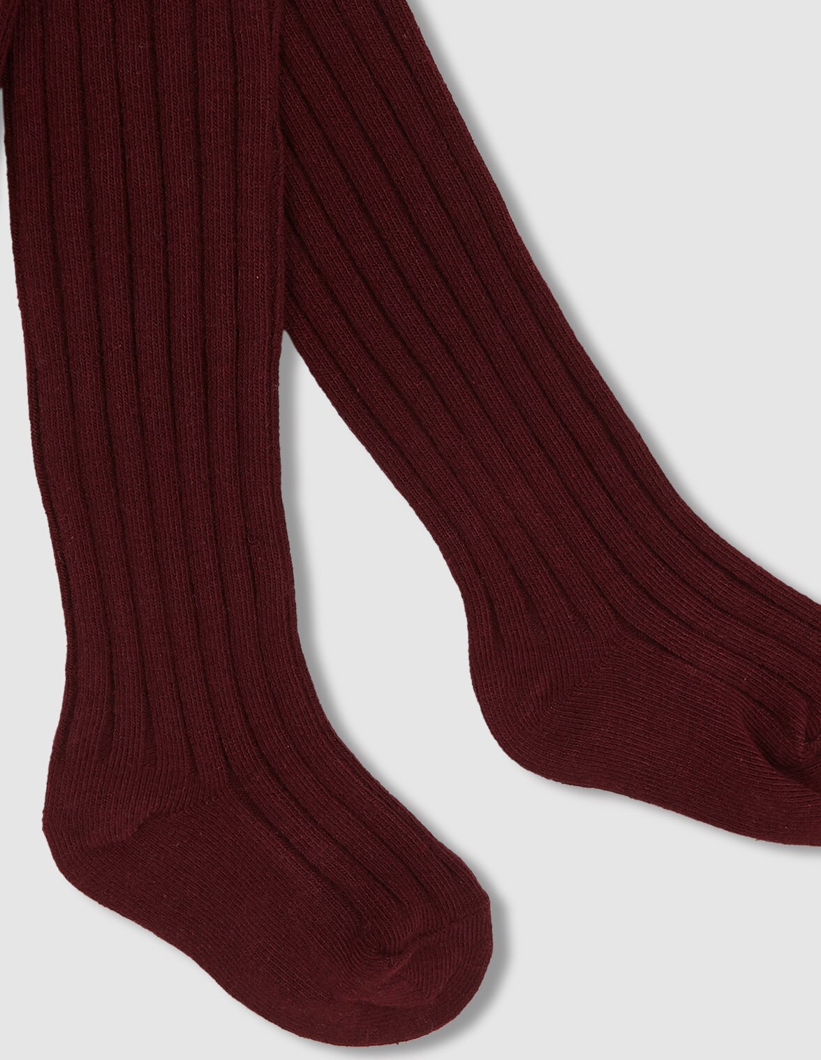 Collants para Bebé Básicos Canelados Vermelho-2