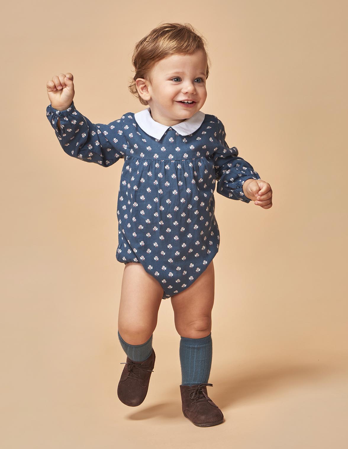 Imagem 0 de Macacão Curto para Bebé de Manga Comprida Estampado