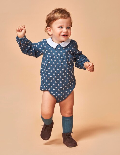 Imagem 0 de Macacão Curto para Bebé de Manga Comprida Estampado