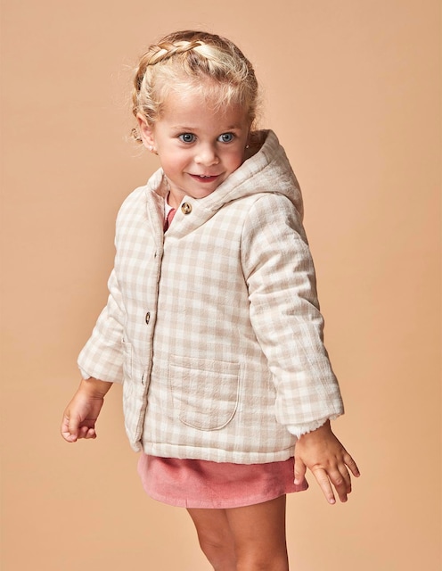 Imagem 0 de Sobretudo para Bebé Acolchoado Aos Quadrados Vichy