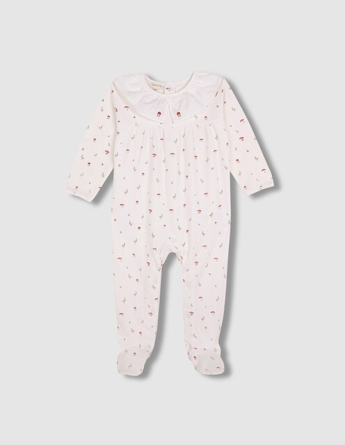 Imagem 0 de Pijama para Bebé de Cogumelos em Branco