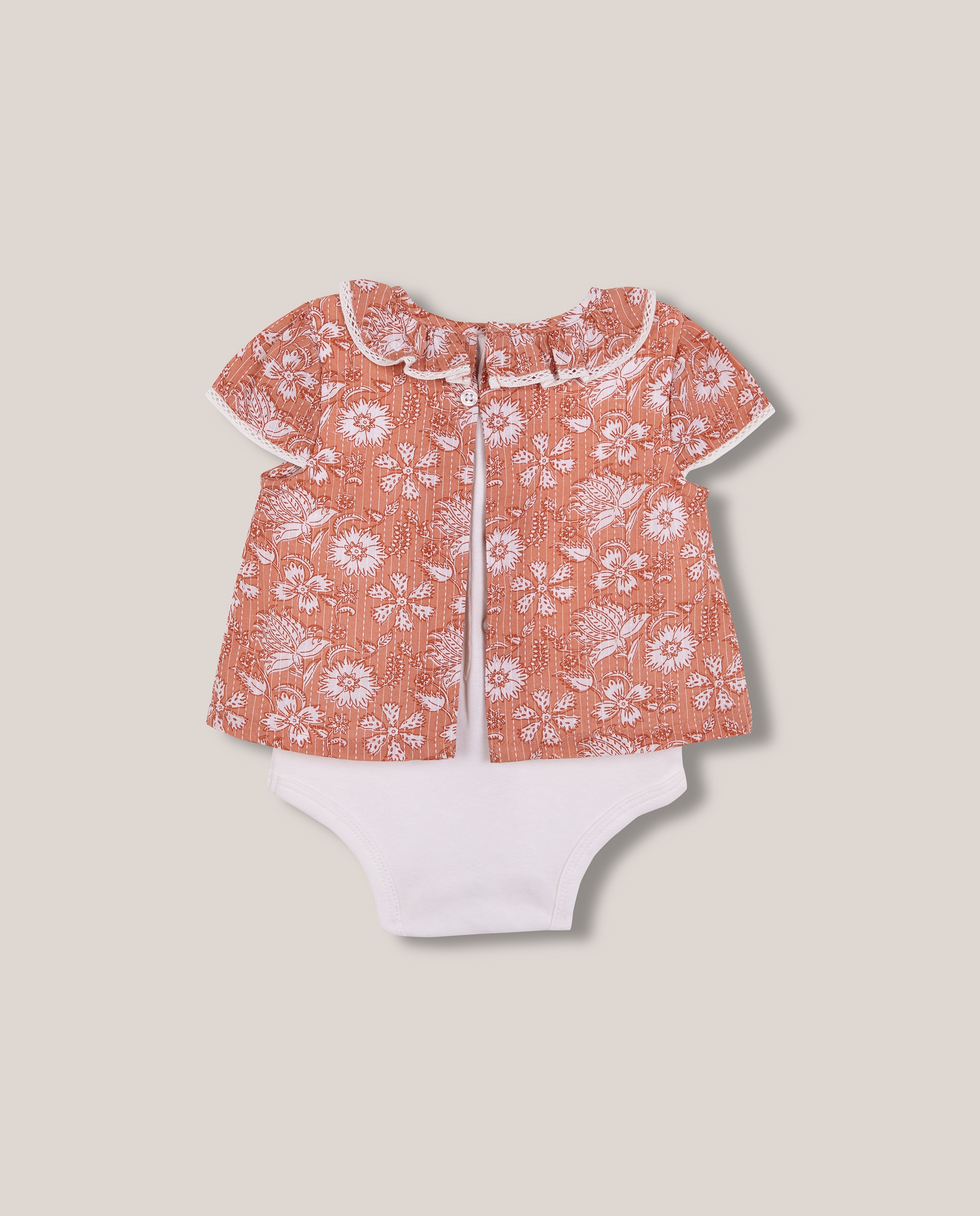 Blusa para Bebé com Flor Índia Gocco Rosa-2