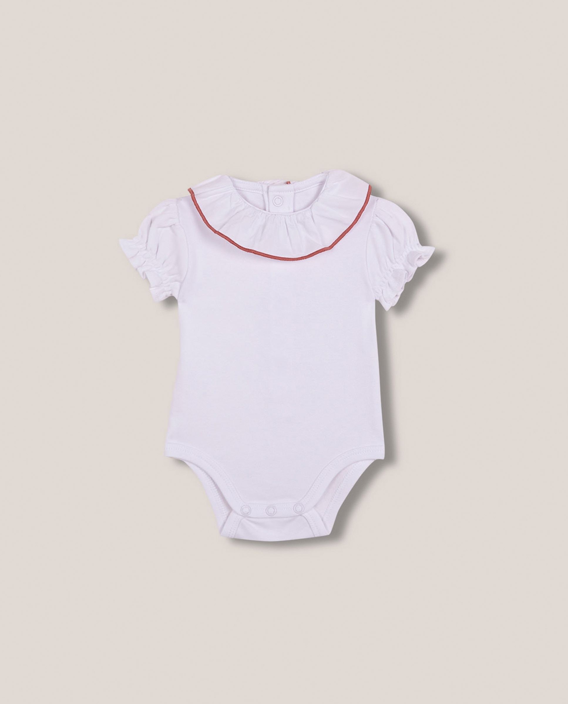 Imagem 0 de Body Formal com Gola de Popelina em Fio em Contraste