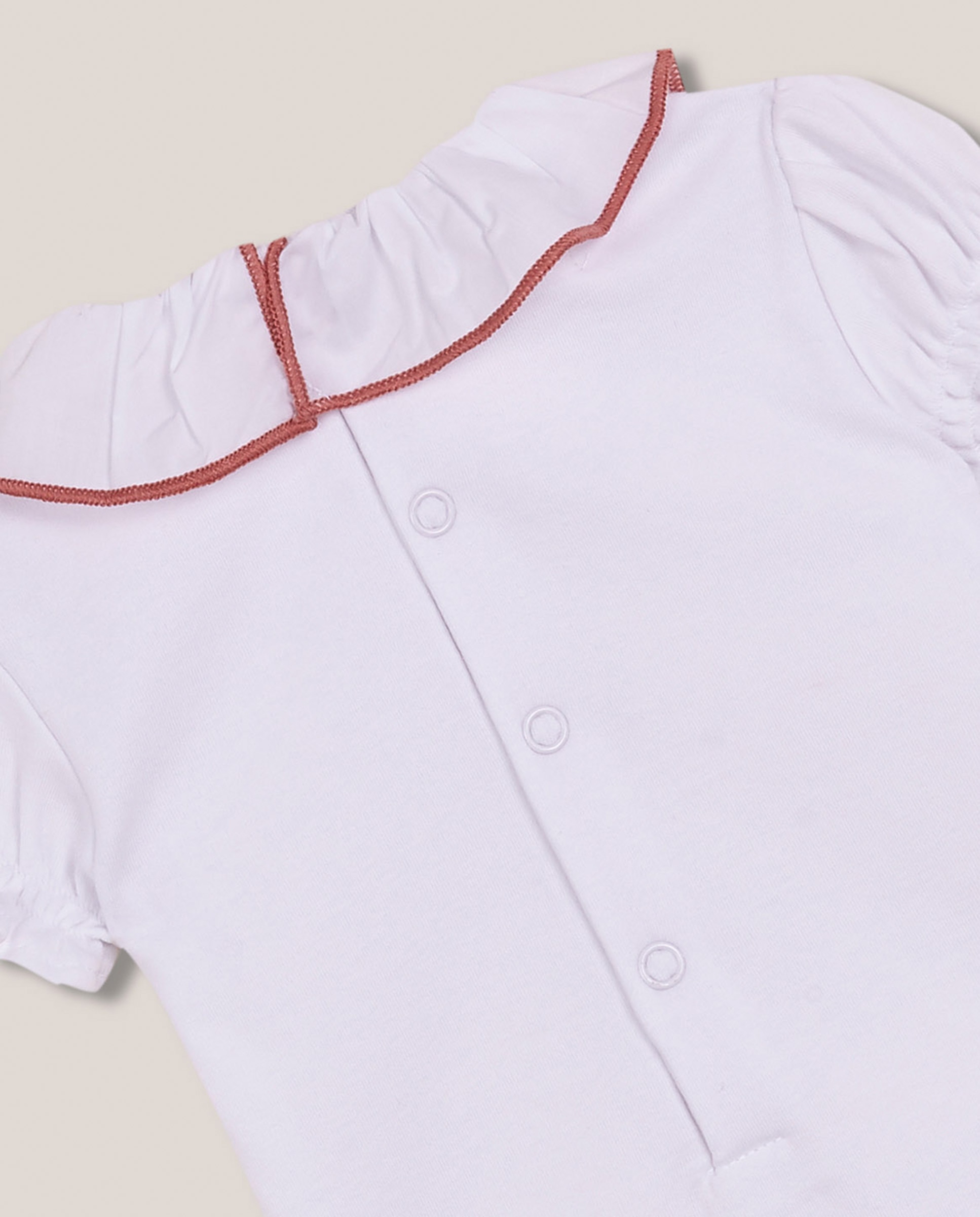 Body Formal com Gola de Popelina em Fio em Contraste Gocco Branco-4