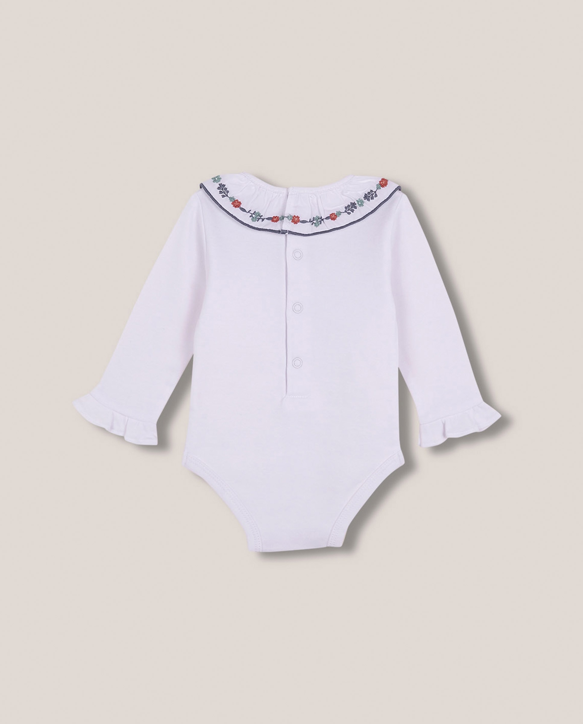 Body Formal com Gola Bordada Branco-2