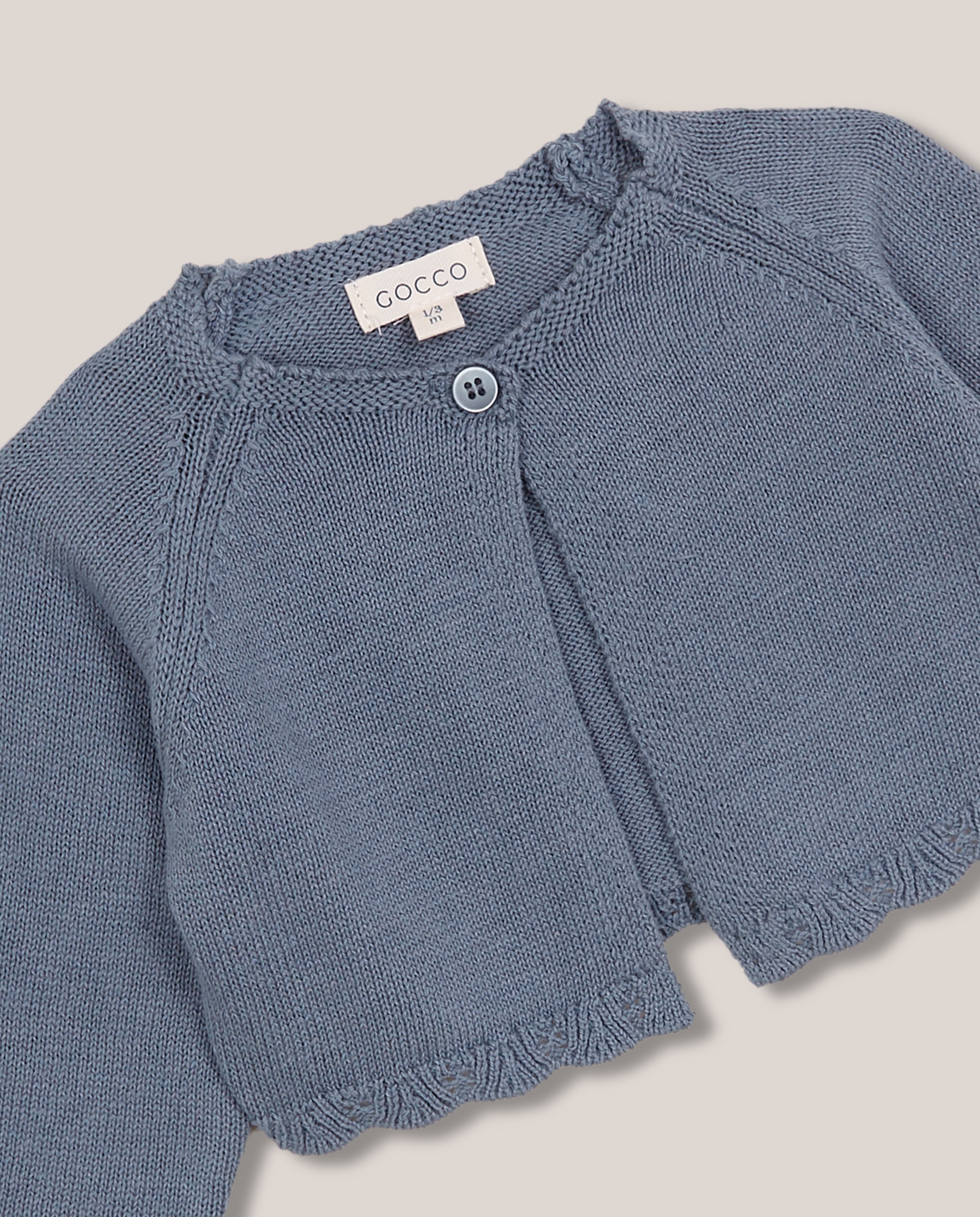 Casaco para Bebé com Ondas Cinzento-3